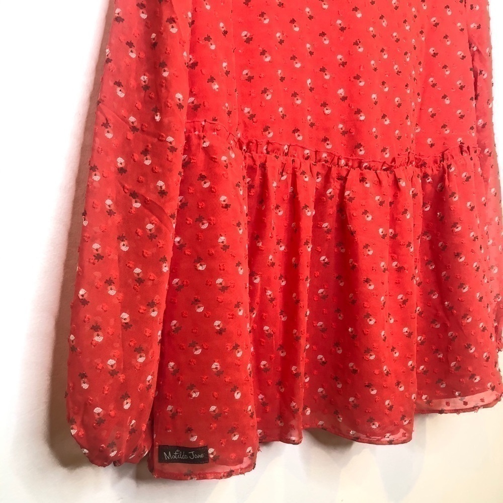 Matilda Jane Red Floral V Neck Size Small - Picture 12 of 14